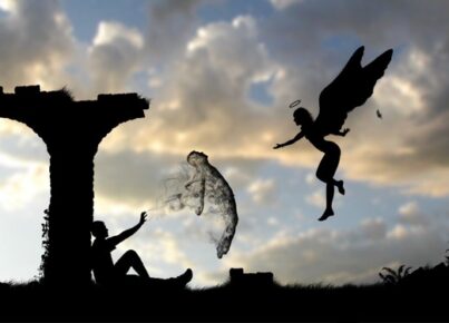 Angel-and-Human-Soul-Silhouettes-Wallpaper