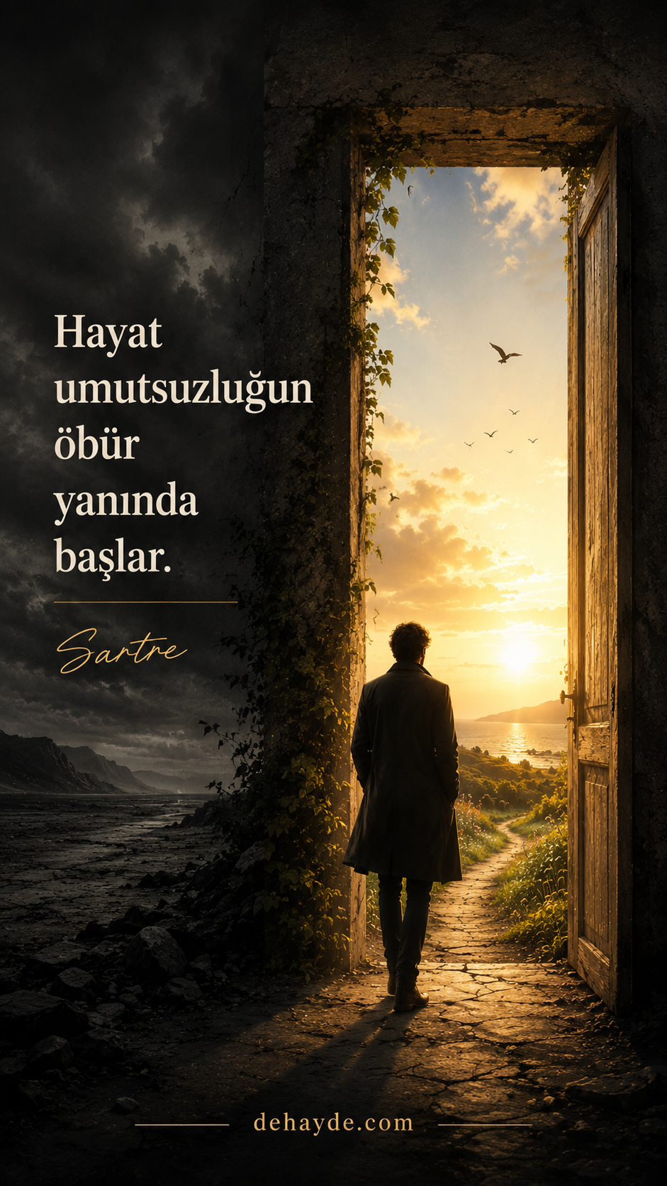 Hayat Umutsuzluğun Öbür Yanında Başlar. Sartre
