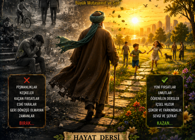 Mevlana. Dünle beraber gitti cancağızım, ne kadar söz varsa düne ait. Şimdi yeni şeyler söylemek lazım.