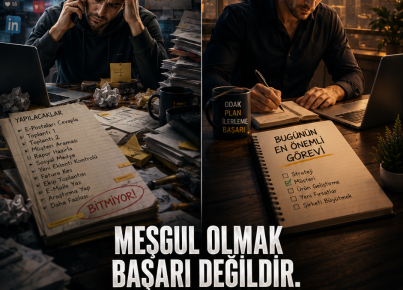 Meşgul olmak başarı değildir. Doğru işe odaklanmak başarıdır.