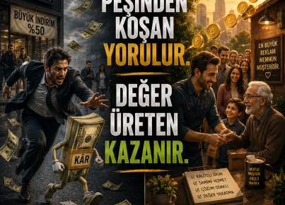 Para hedef olduğunda tükenirsin; değer hedef olduğunda para seni bulur.